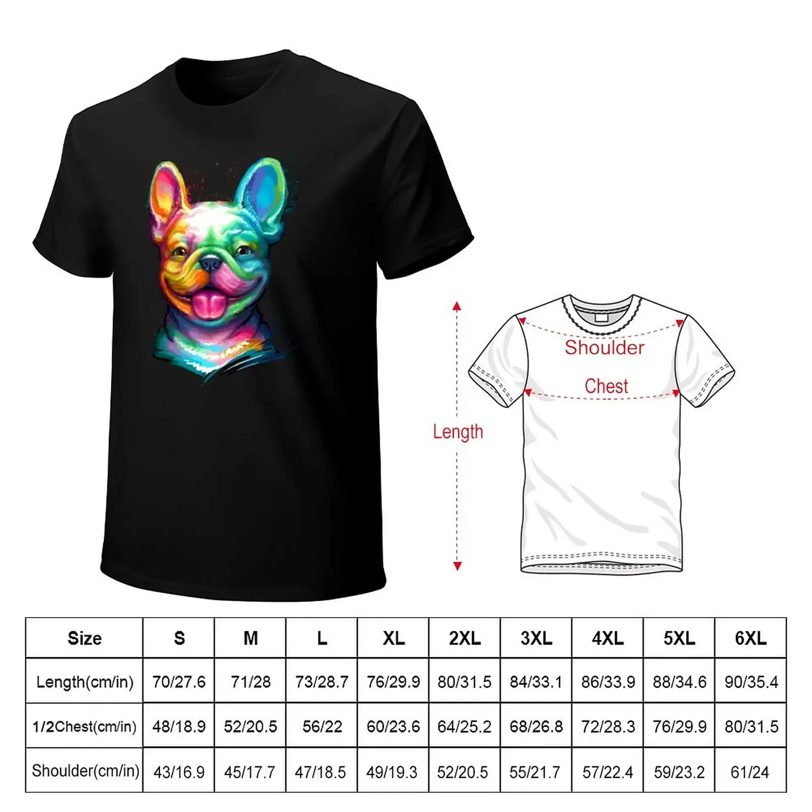 French Bulldog T-Shirt sports fans summer clothes cute tops oversizeds men workout shirt