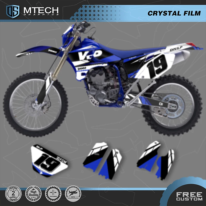 

DSMTECH For YAMAHA WRF250 WRF450 2003 2004 2005 2006 Motorcycle Graphics Decals Stickers Kits for WRF 250 450 2003-06 006
