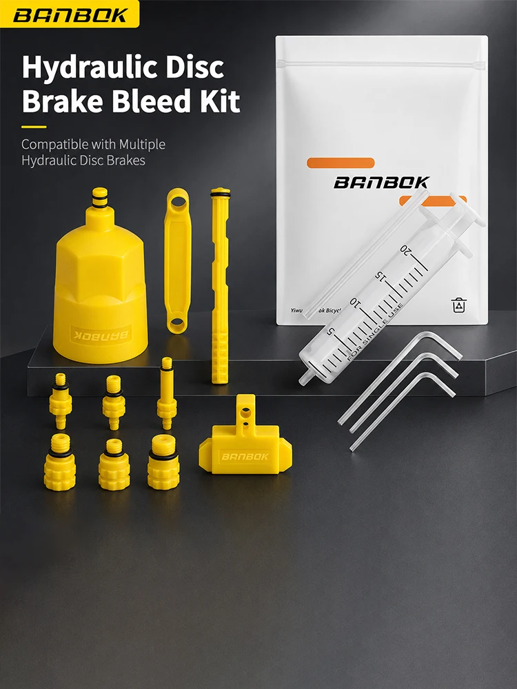 AliExpress NONE BANBOK Bicycle Oil Disc Oil Change Tool Set Universal Hydraulic Disc Brake Oil Injection and Drainage Tool Mountain Bike Road Bi
