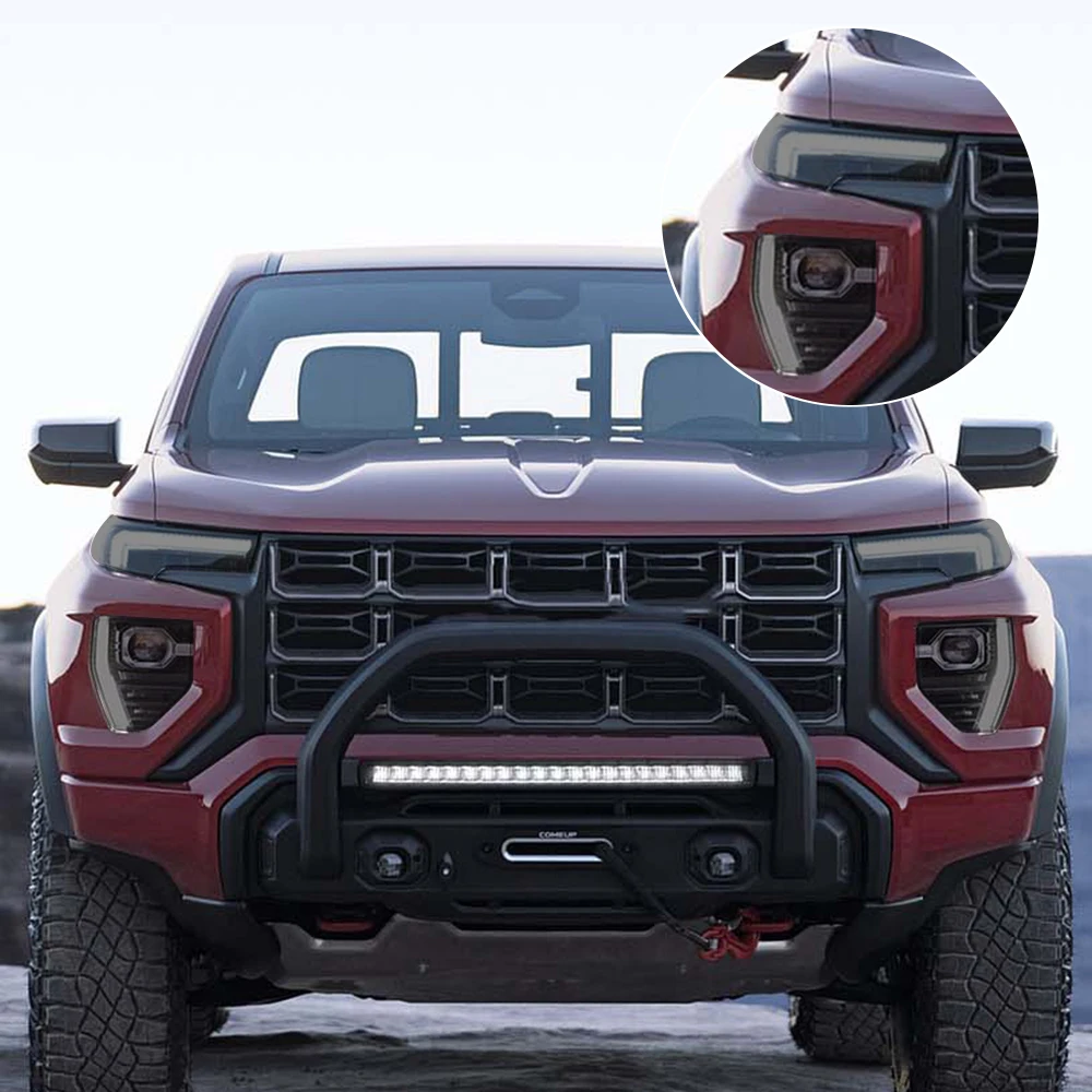 Premium TPU PPF for GMC Canyon 2023-2026 High-Gloss Smoke Black Pre-Cut Headlight Cover Anti-Scratch Protective Vinyl Wrap Kit