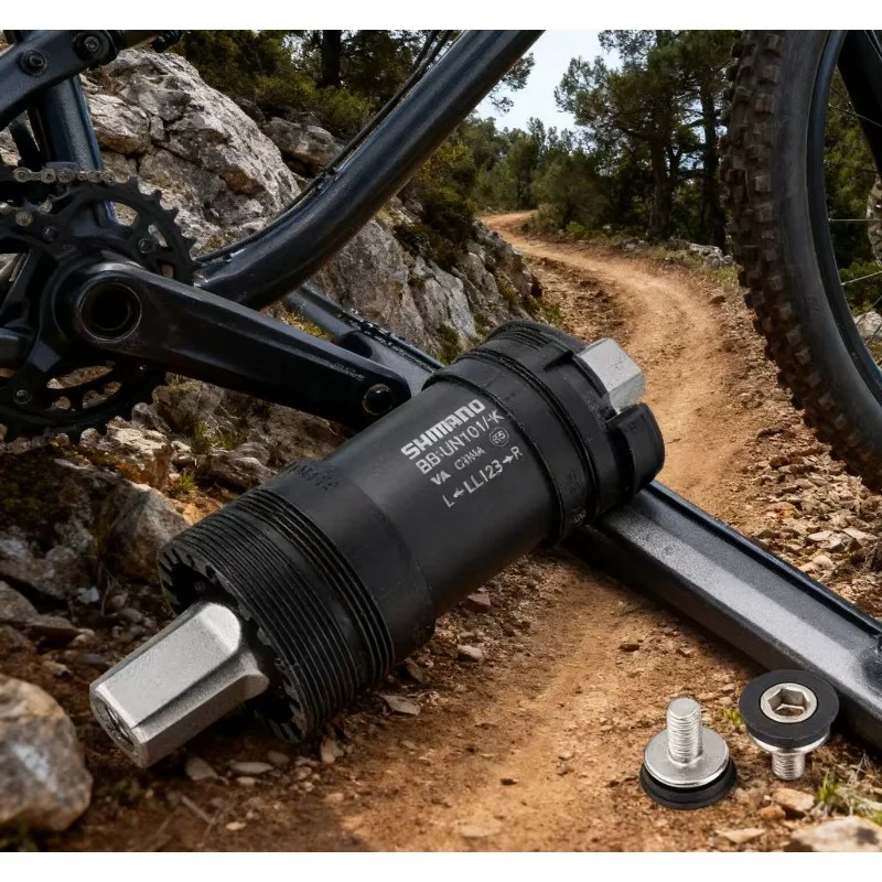 Shimano BB-UN101 دعامة سفلية للدراجة من النوع المربع الجبلية MTB BB UN101 للهيكل القياسي لعجلة السلسلة