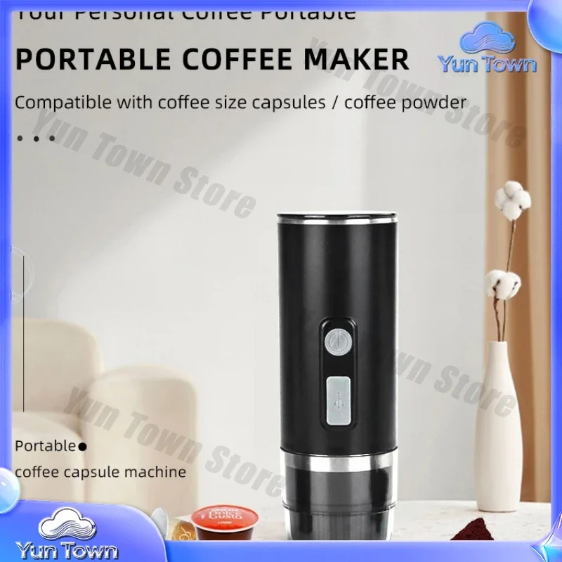 Multi-purpose Portable Capsule Coffee Machine Italian High-pressure Wireless Electric Accompanying Coffee Pot Outdoor Heated