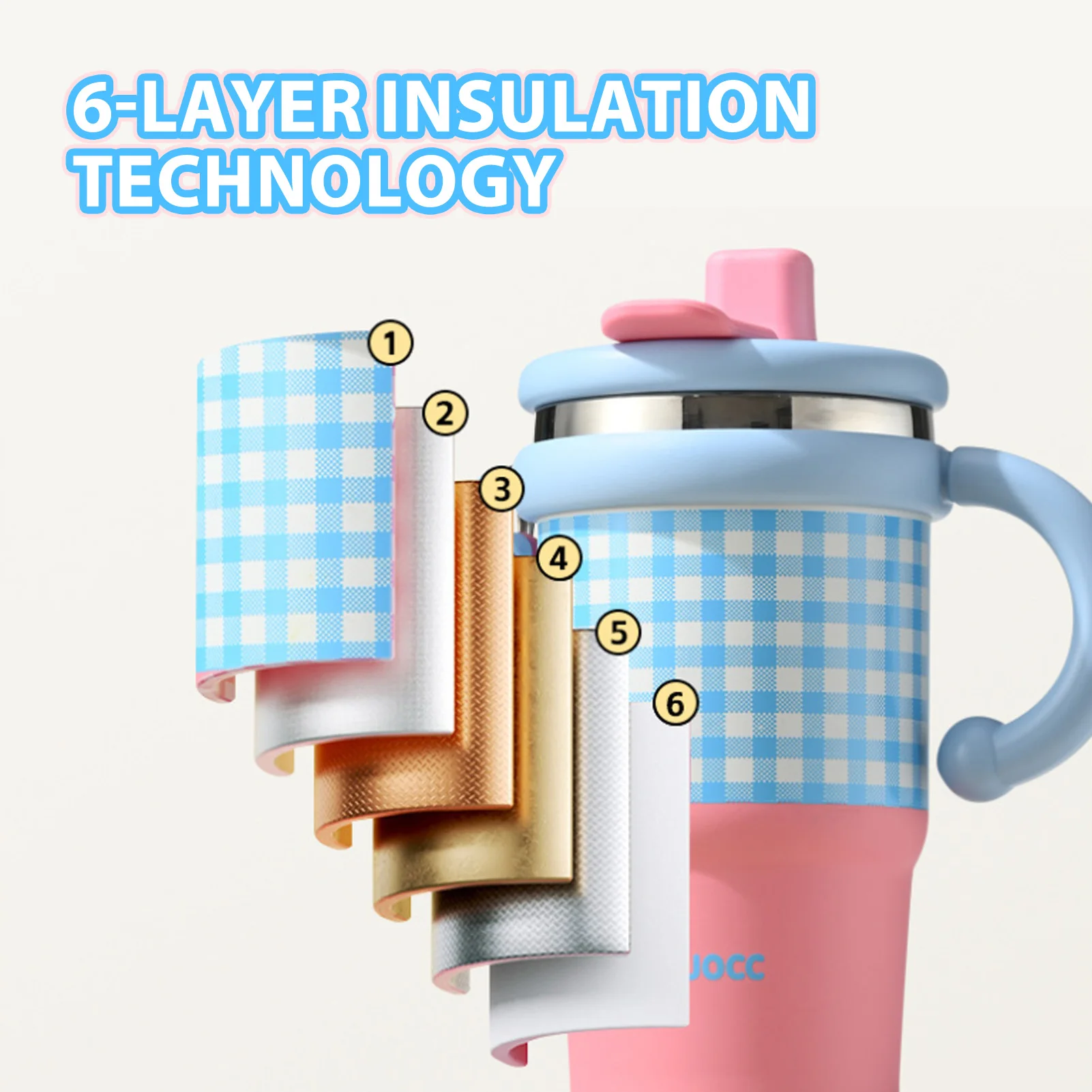 

Summer Insulated Ice Cup 316 Stainless Steel Water Cup With Lid And Handle Anti Rust Insulated Cup Student Metal Straw Cup