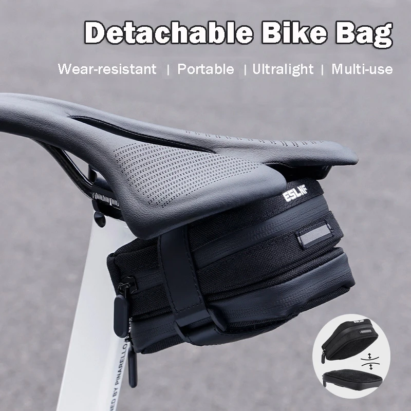 Abnehmbare Straße Fahrrad Sattel Tasche Tragen-beständig Radfahren Hinten Tasche Wasserdichte Reflektierende MTB Lagerung Tasche Fahrrad Zubehör