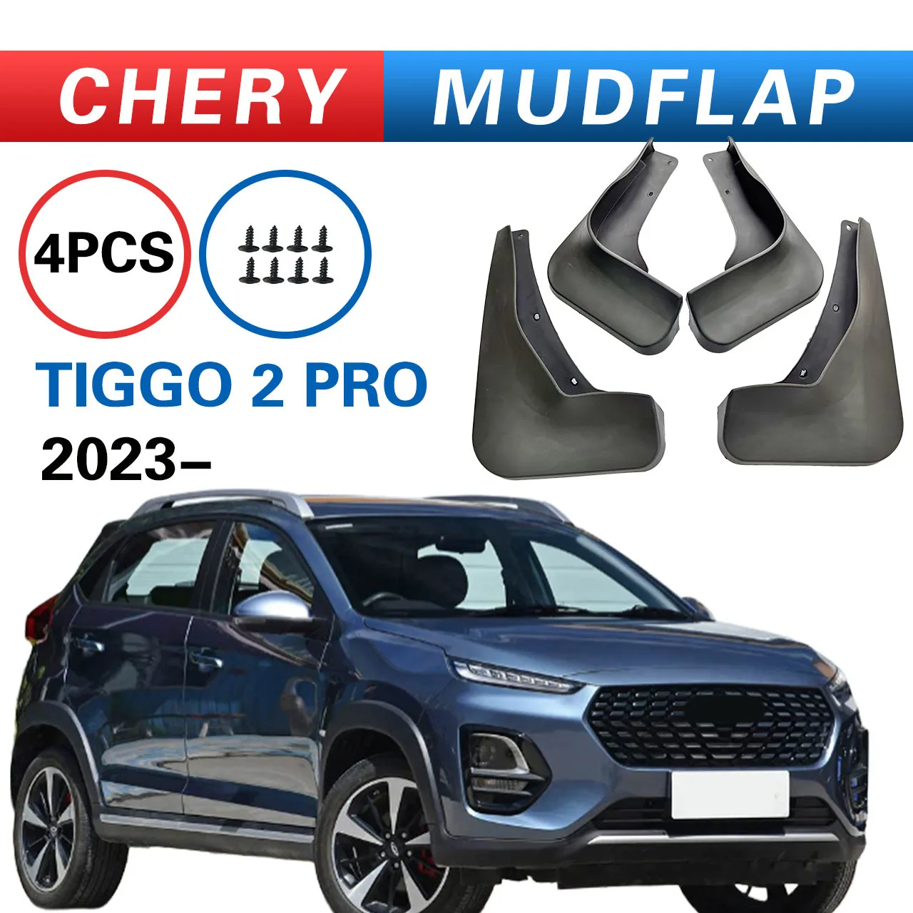 

For CHERY Tiggo 2 Pro 2023 mudguard, Splash proof mudguard, front and rear wheel fender