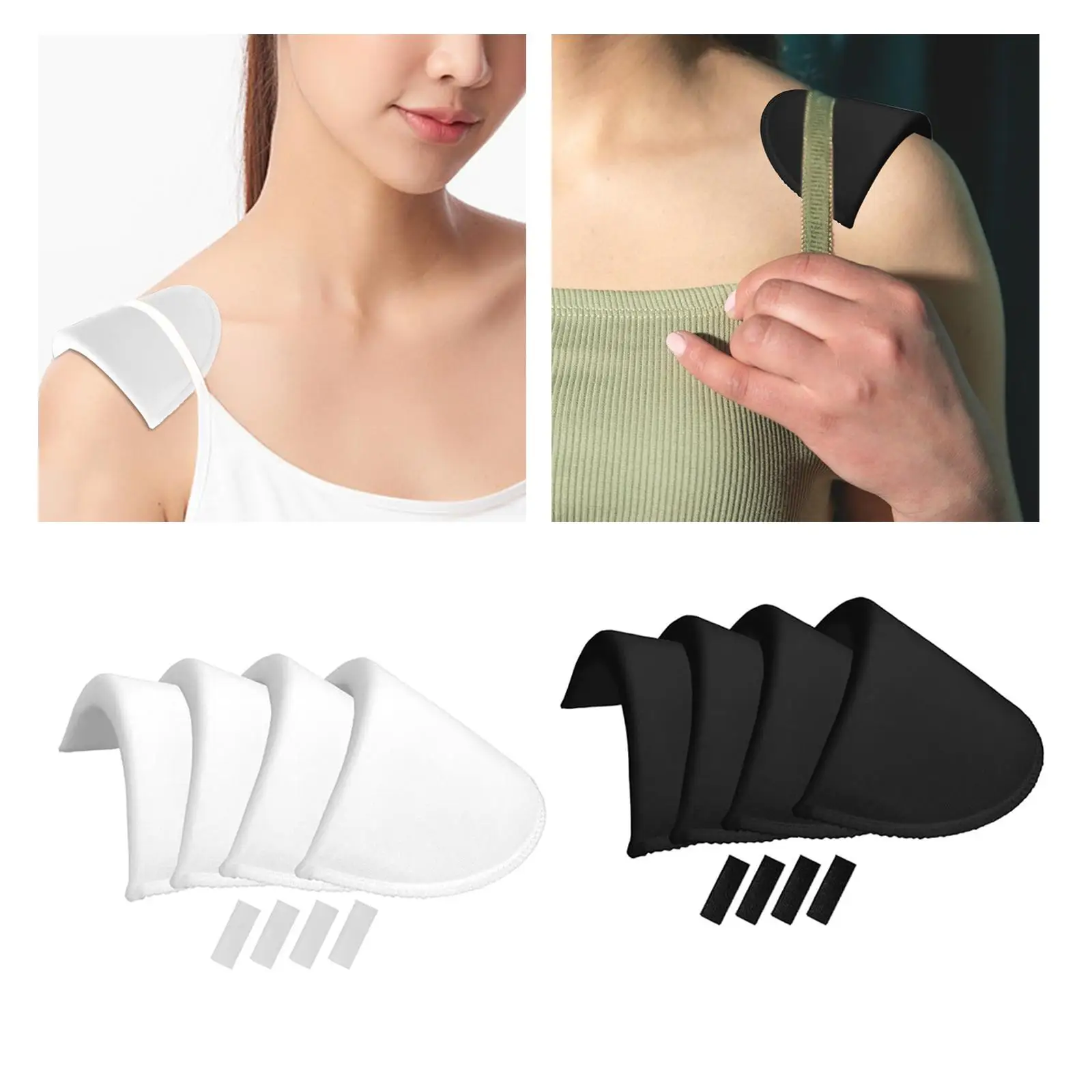 8 Pieces Shoulder Pads Portable Sponge Wedge Pads for Clothing Jacket