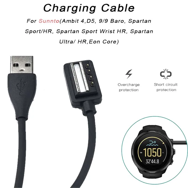 USB Charging Dock For Suunto 9 / Baro Suunto9 Smart Watch Portable Power Adapter For Spartan Ultra HR Charger Cable Accessories