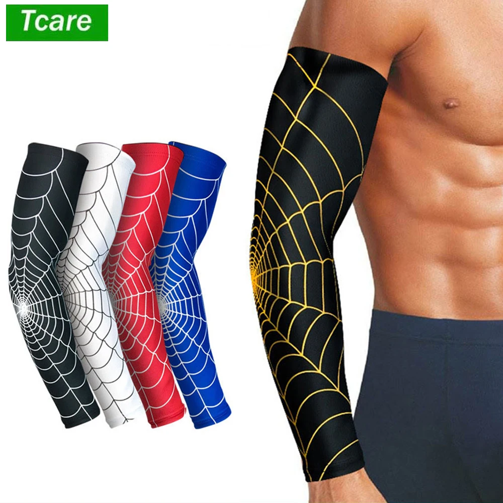 Tcare 1 Piece Cool Men Sport Cycling Running Bicycle UV Sun Protection Cuff Cover Protective Arm Sleeve Bike Arm Warmers Sleeves