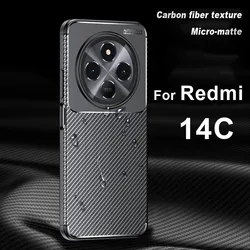 Xiaomi Redmi 14C 케이스 Redmi 14C 커버 고무 실리콘 Luxuy TPU 보호 전화 Capa Redmi 14C 케이스 충격 방지 커버