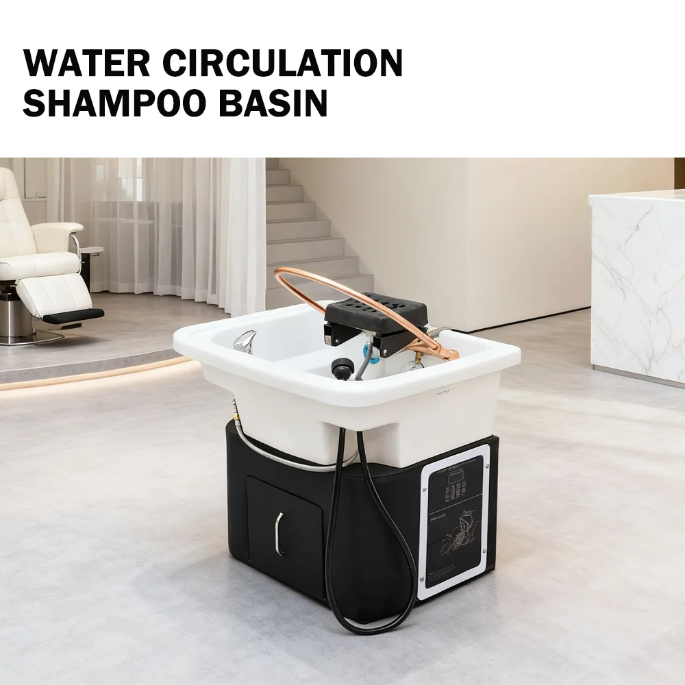 All-in-One Salon Shampoo Bowls Portable Head Spa Therapy System with Water Pipe Connection