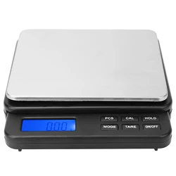 Digital Scale High Precision Mini Digital Kitchen Scale Electric Weighing Scale with Blue Backlit Display 1000g/0.01g Mini Scale