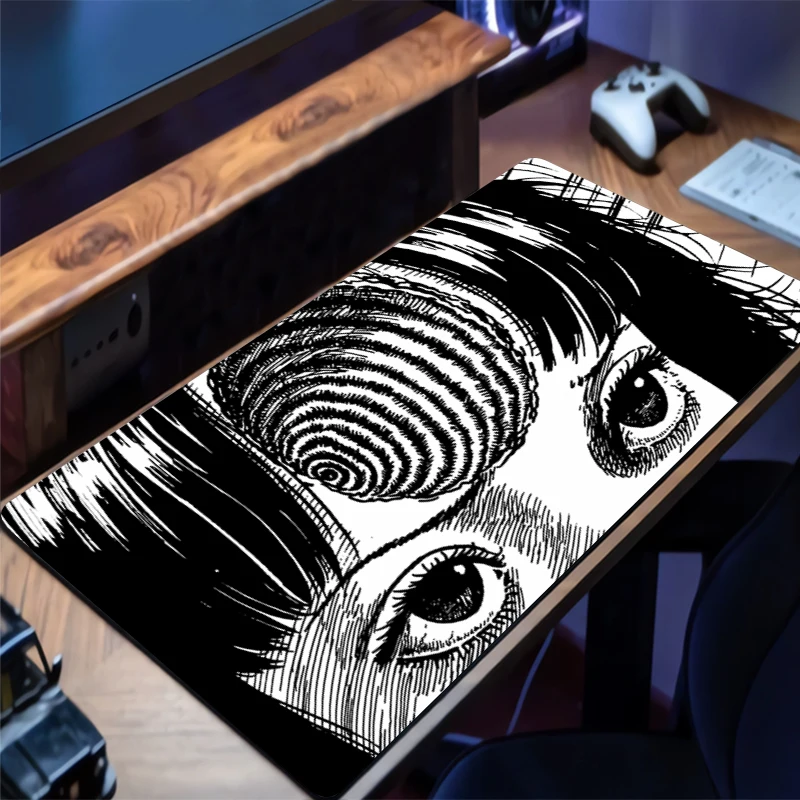 Mousepad J-junji Ito Computer Game Mouse Pad Gaming Accessories Large Non-Slip Printing Deskmat Keyboard Pad PC carpet Mousepad