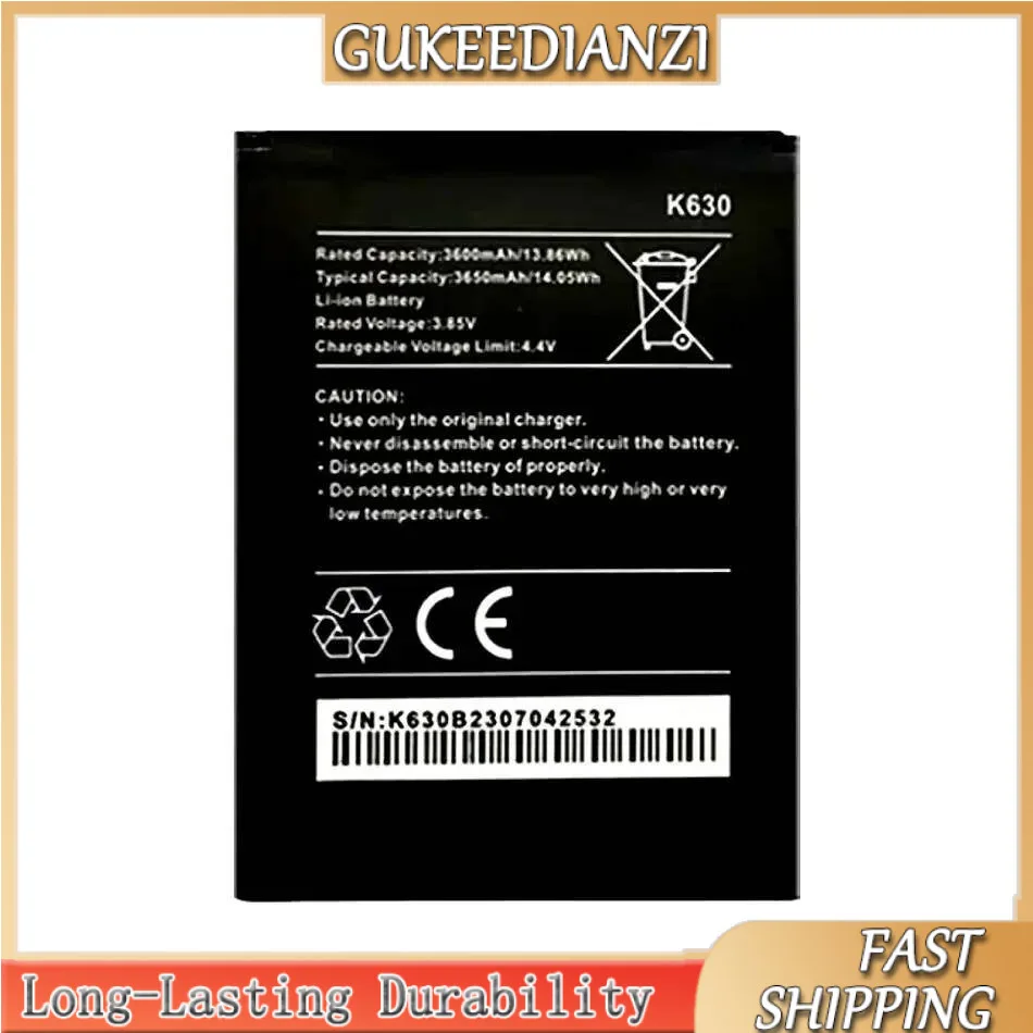 

For Wiko k630 Reliable Power Supply Mobile Phone Battery 3650mAh Durable