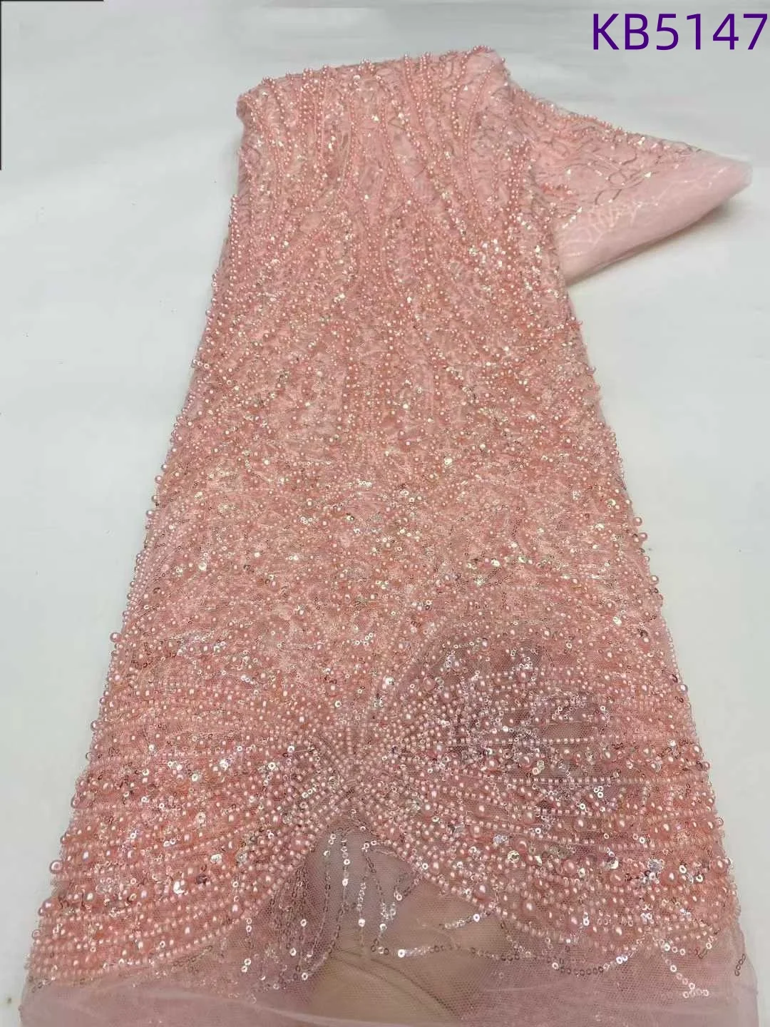 

Green African Sequins Lace Fabric Beads 2025 High Quality French Nigerian Lace Fabrics Beaded Groom Mesh For Sewing KB5147