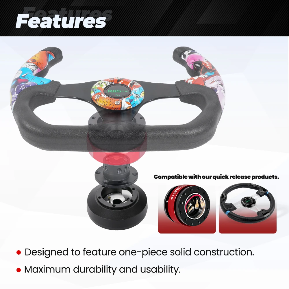 Bartoo-163H Quick Release Steering Wheel 6 Bolt Short Hub Adapter Fit For 1998-2009 Dodge Ram 1500 2500 3500 QR065