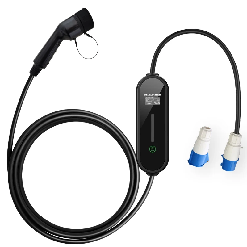 EV Charger 5M Cable Electric Vehicle 8-32A Car Charger Level 2 Type 2 Portable Charging Wallbox