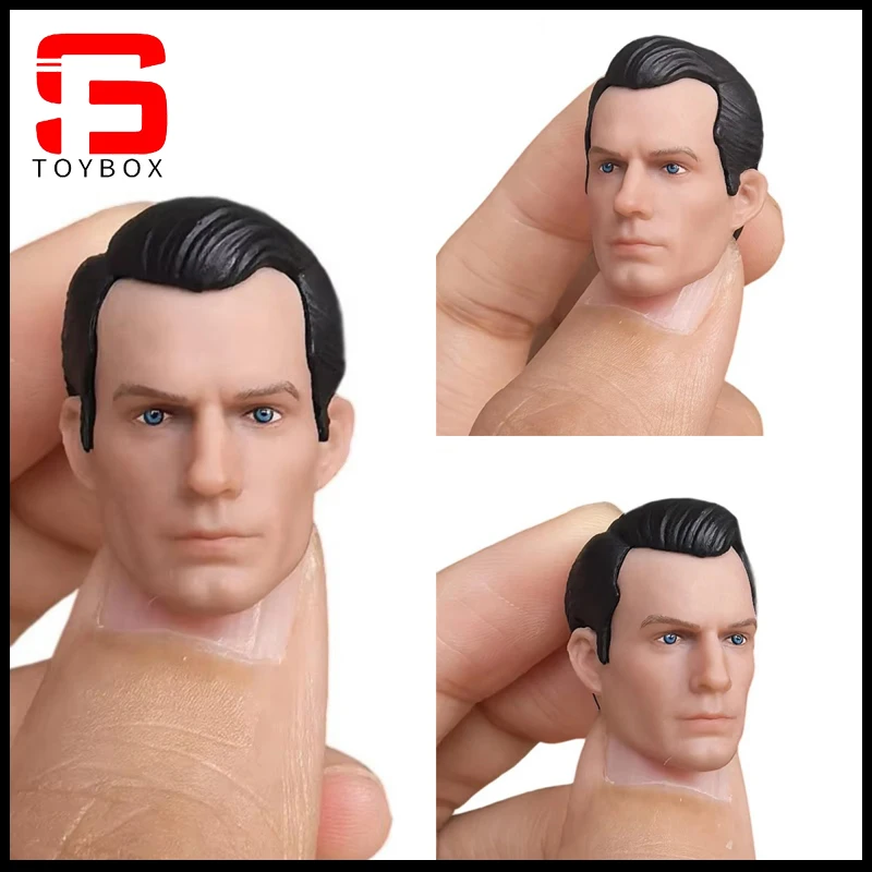 Model głowy Henry'ego Cavilla w skali 1/12, rzeźbiony, pasuje do 6-calowych figurek żołnierzy, lalek.