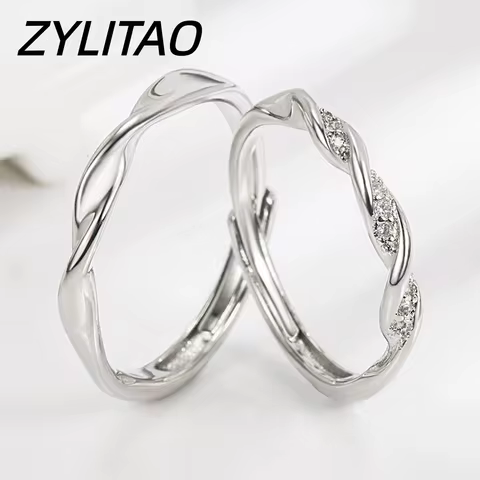 925 Sterling Silver Ring Mobius Ring Couple Ring Inlaid With Aaa Zircon Valentine's Day Anniversary Gift