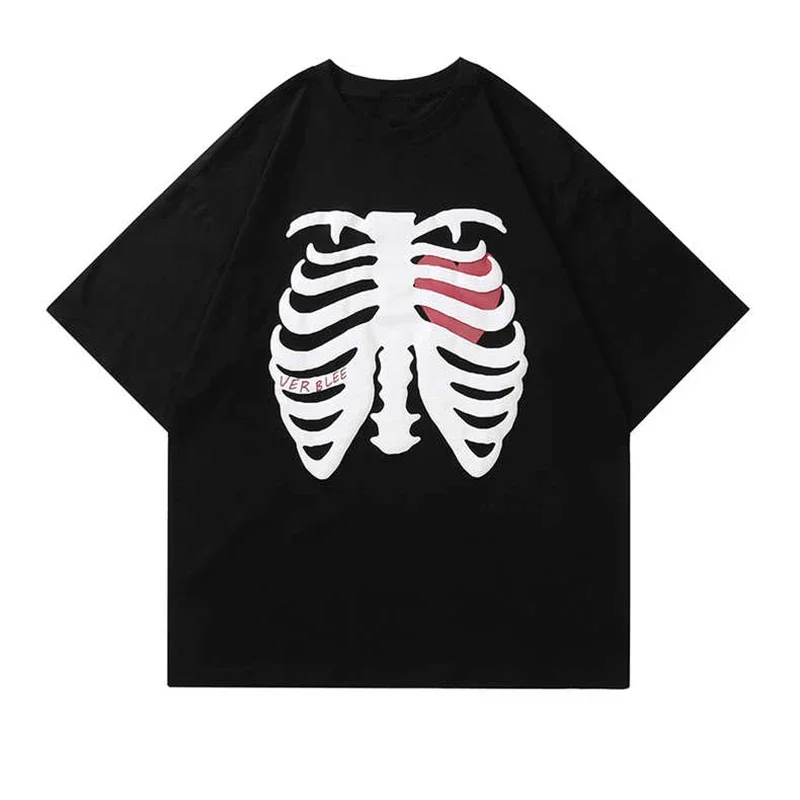 Horror Skull Graphic Printed magliette a maniche corte top Fashion Punk Hip Hop Streetwear T-Shirt abbigliamento Goth uomo donna T Shirt