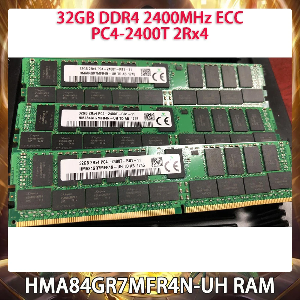 1 Psc RAM 32GB DDR4 2400MHz PC4-2400T 2Rx4 ECC For SK Hynix HMA84GR7MFR4N-UH Server Memory