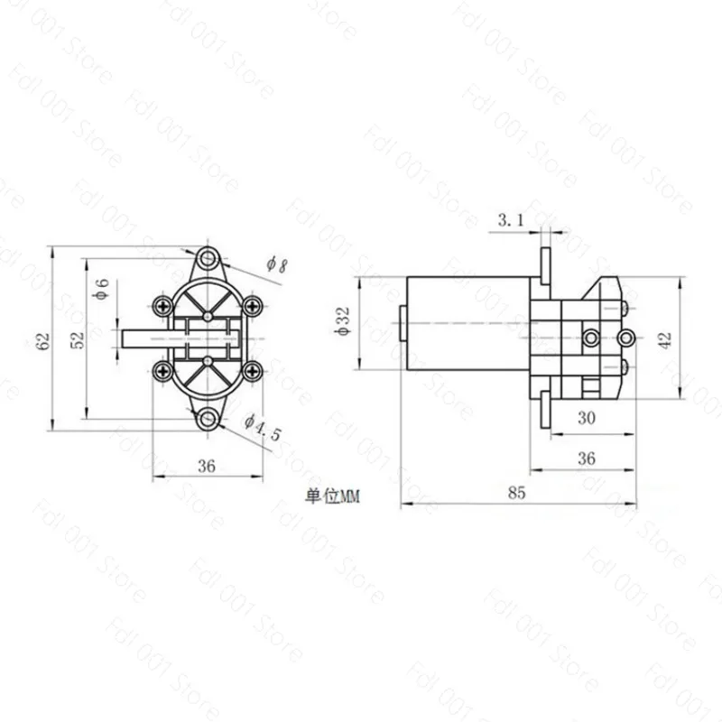 24V Food Grade Self Priming Gear Pump for Coffee Machine Cooking