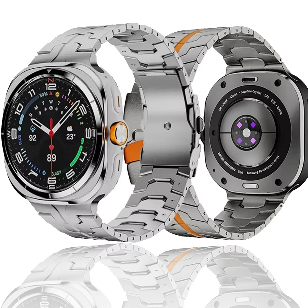 

Metal Strap for Samsung Galaxy Watch Ultra 47mm Titanium Alloy Watchband Comfortable Breathable Band for Galaxy Watch Ultra 47mm