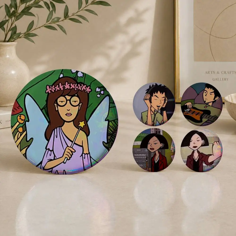 

D-Daria Brooches Cartoon Badge Pins Backpack Hat Accessories Friend Gift