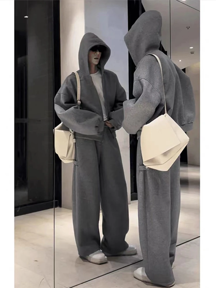 

Heavyweight Zipper Hoodie Set Men's 2025 New Autumn Winter Sports Set High-End Feeling Sweatirt Long Sve Cotton Polyeste...