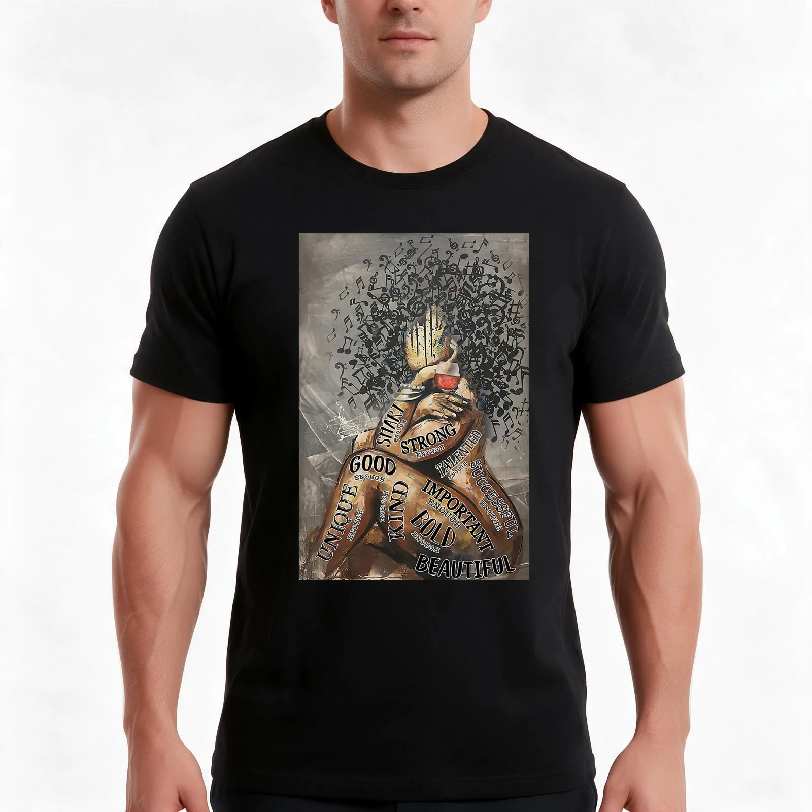 Women Stay Strong Smart art T-Shirt, Summer Casual Cotton Tee, Oversized Streetwear Tops, Vintage Graphic Print, 100% Cotton
