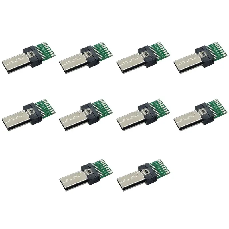 !【Top Deals】10Pcs Micro-USB Terminal Plug Jack Connector 10Pin 15Pin Shutter Release Cable Adapter For Son Y X Peria Digital Cam