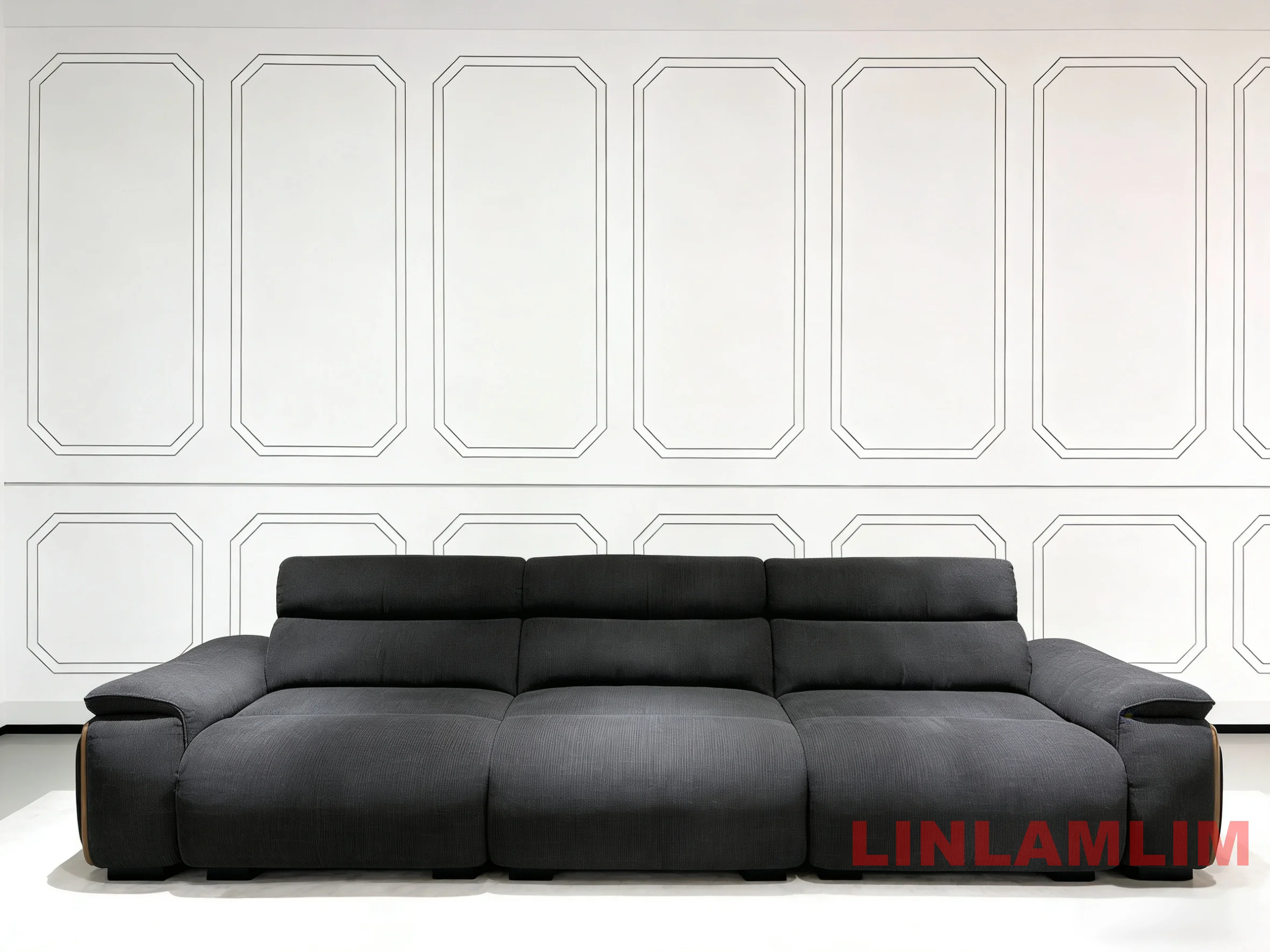 Convertible Lounge Sofa Bed Deep Seat Fabric Couch Extendable Recliner Sofa Modular Sectional Sofa Living Room Home Furniture