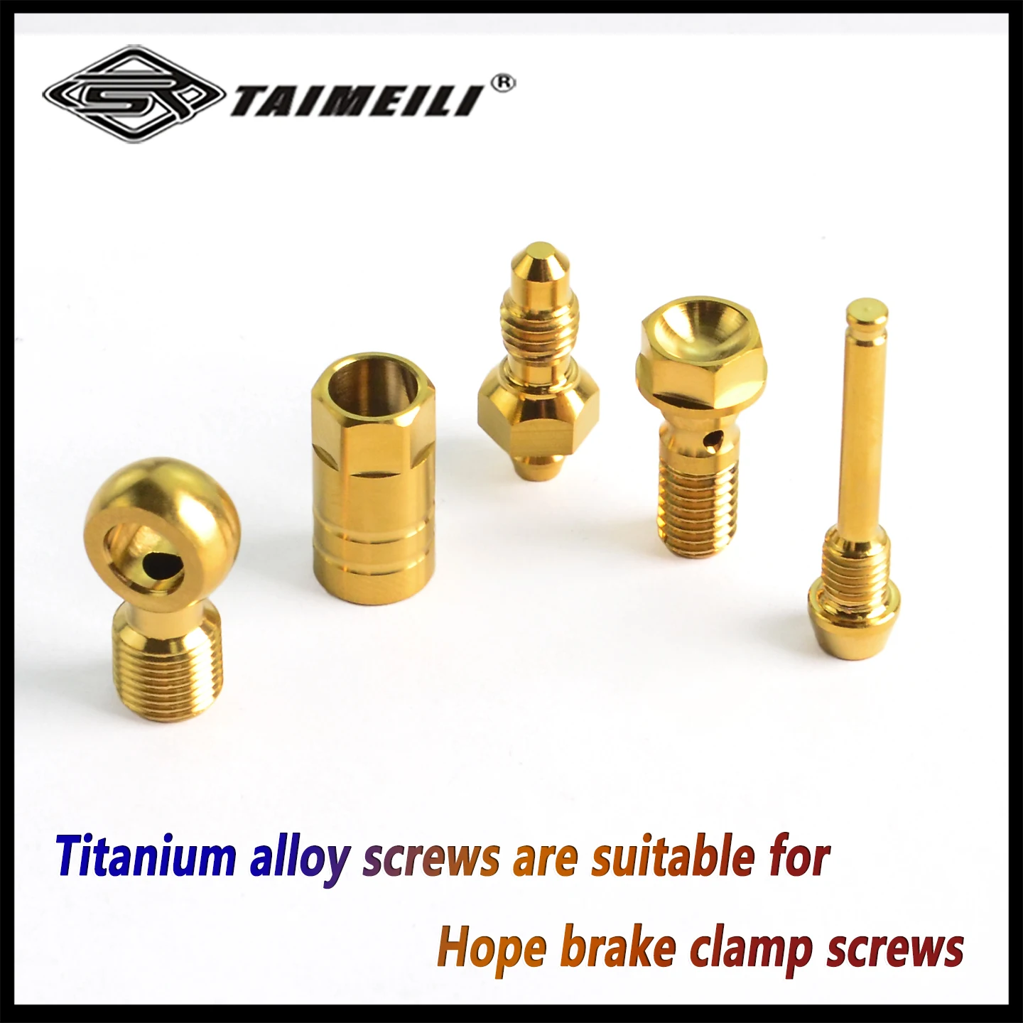 TAIMEILI Lightweight Anti-Corrosion GR5 Titanium Bolts Compatible With Hope Bike Brake Calipers Road Bike Upgrade Hardware Parts