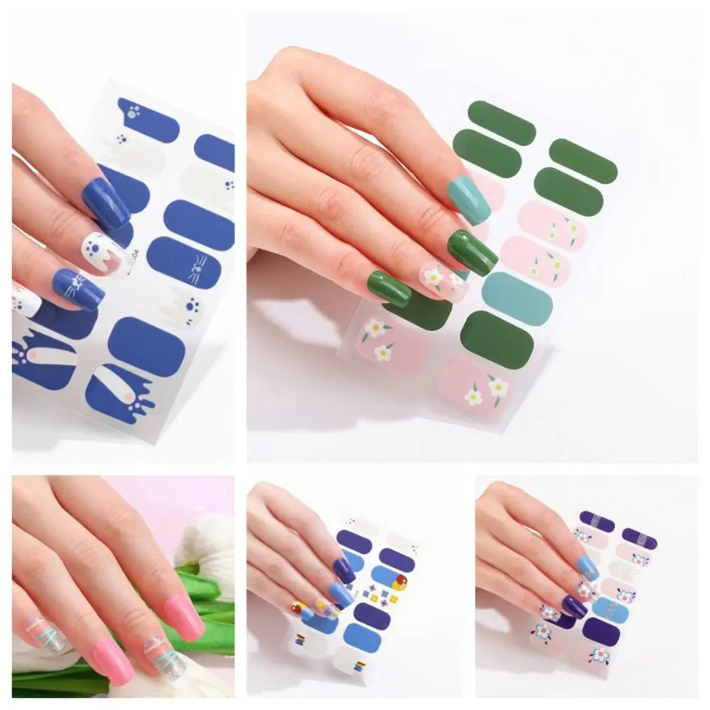 French Styling Nail Sticker Elegant Manicure Material Nail Art Decorations Full Cover Nail Art Tips Nail Accessories