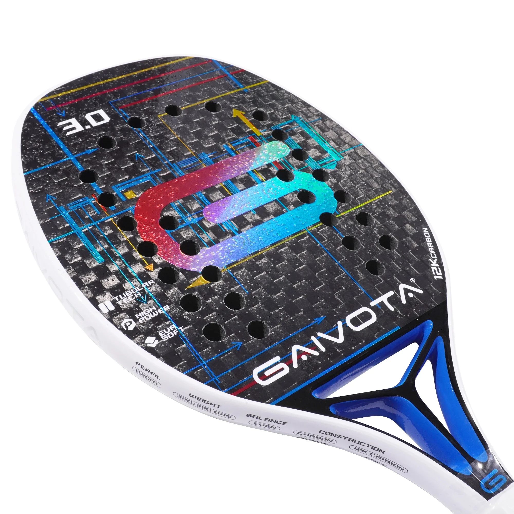 Gaivota3.0 2024 racchetta da Beach tennis 12K carbon + zaino