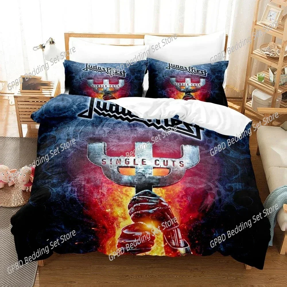 Hip Hop Band Judas Priest Bedding Set Bedroom Soft Modern Bedspreads Comefortable Kids Duvet Cover Quilt Cover And Pillowcase