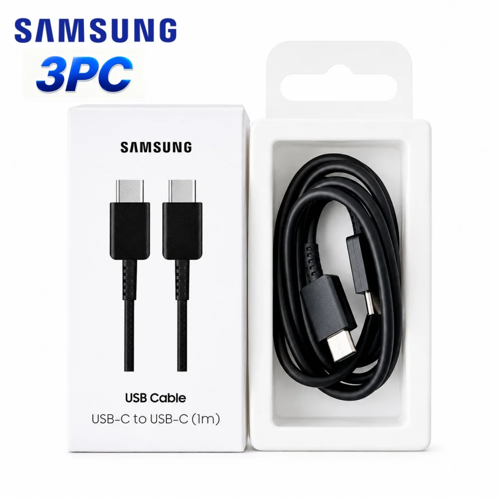Samsung Type C Cable 1M 3A Super Fast Charging Data Line For Galaxy S23 S20 S21 S22 Plus Ultra
