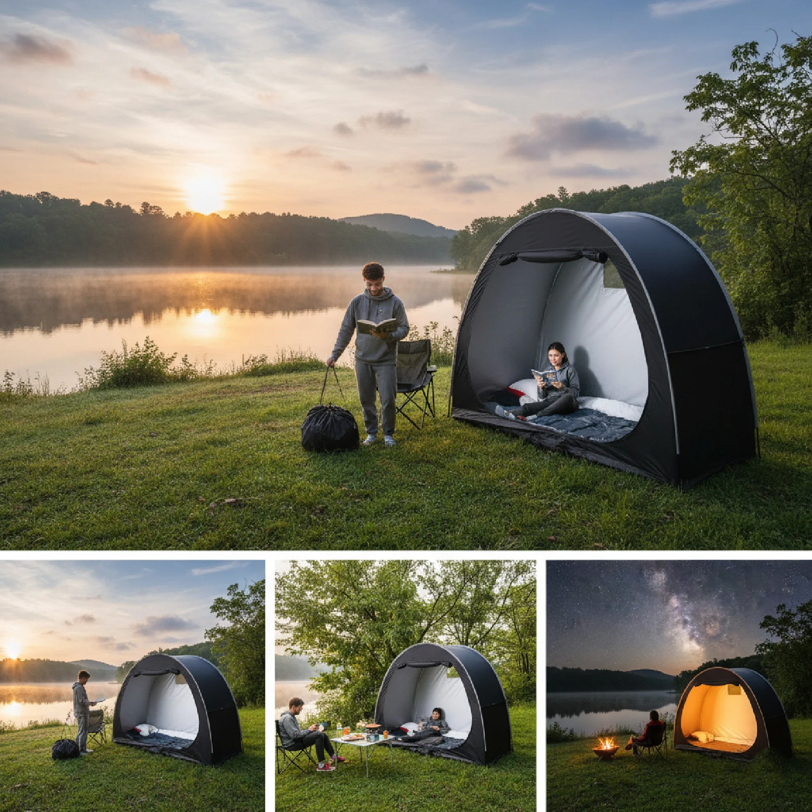 

Portable Thickened Oxford Cloth Bike Shelter Private Travel Tent for Outdoor Hiking Cycling Camping And Travel