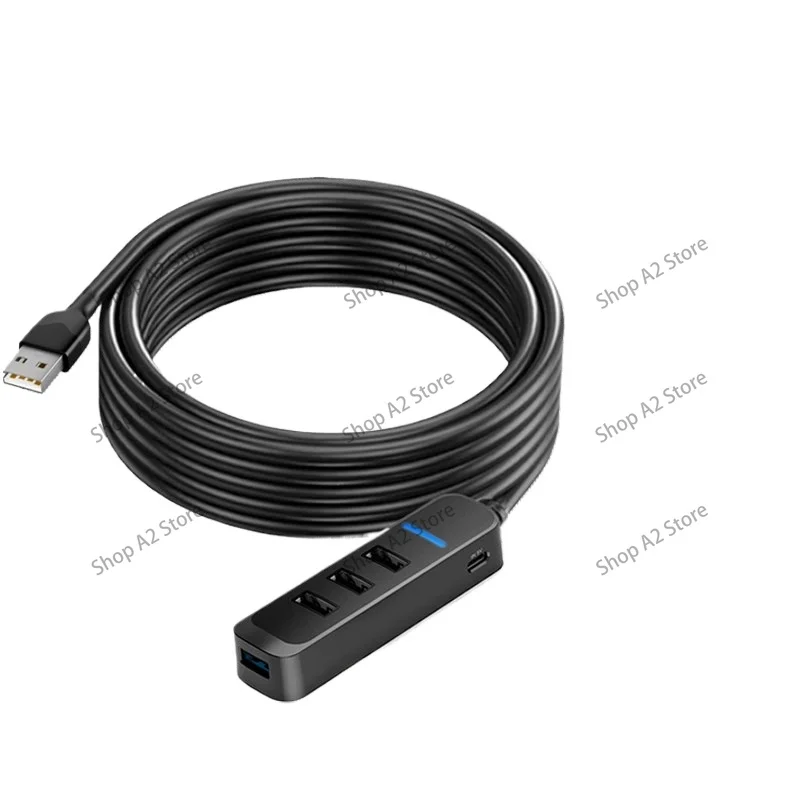 USB extension cable 5 meters 10 meters splitter 4-port long-distance extension computer extender USB 2.0 1/4