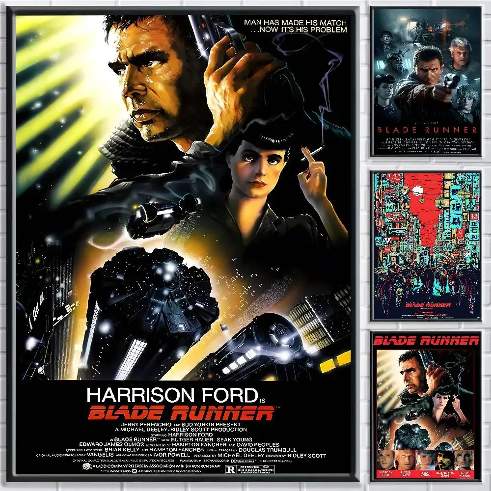 Blade Runner 1982 Classic Movie Poster Self-adhesive Art Waterproof Paper Sticker Coffee House Bar Room Wall Decor