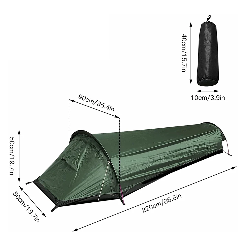 

Outdoor 1 Person Ultralight Tent Backpack Waterproof Sleeping Bag Tourism Cycling Camping Tents Accessory Car Travel Equipment