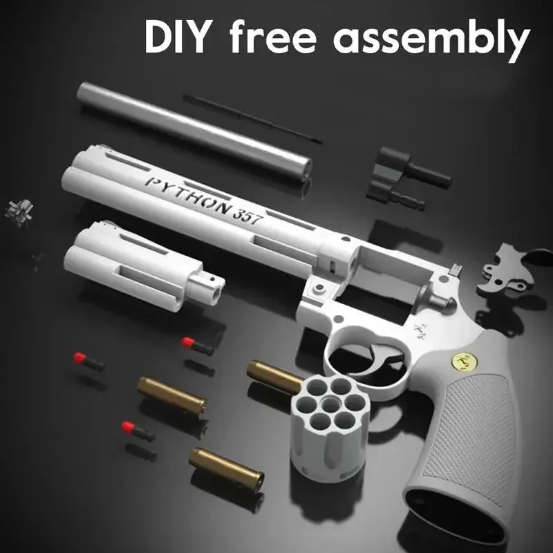 Pistola de juguete de balas de dardo suave para niños y adultos, Arma de juguete con lanzador automático mecánico, ZP5 357