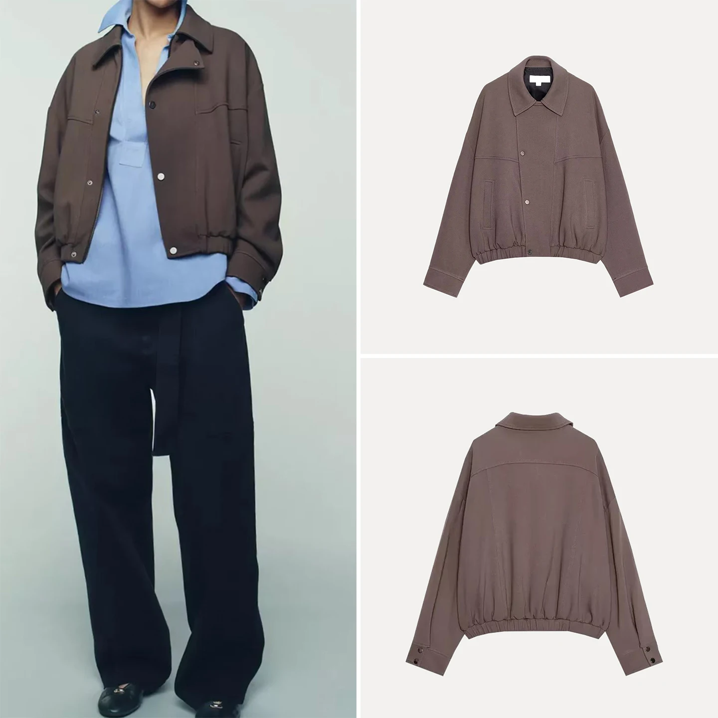 

Faionable Double-breasted Jaet Outerwear for Women Winter 2025 Stand Fit Z Brand ort Coat Personali Elegance