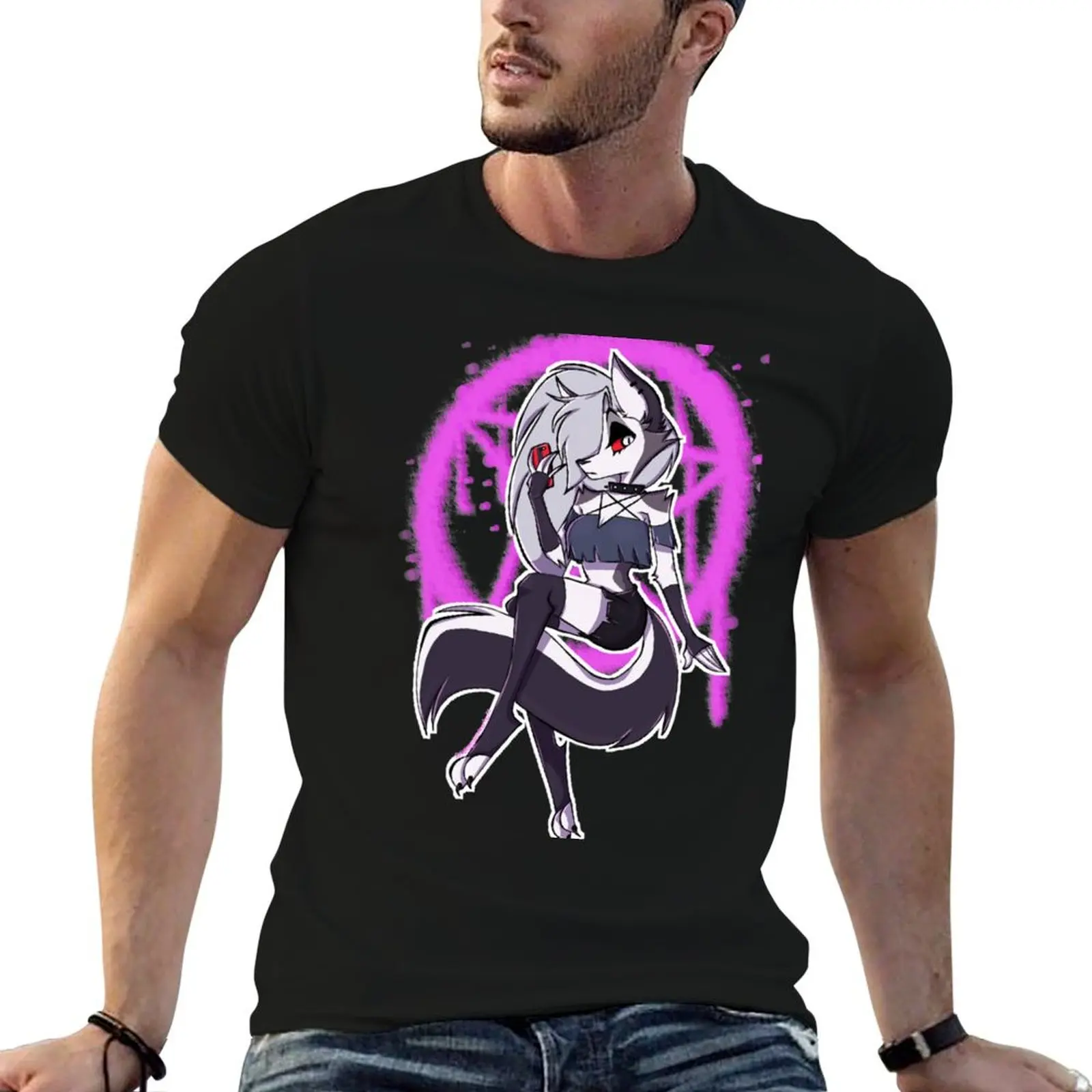 

Helluva Boss Loona T-Shirt man t shirts for men casual cotton tshirt 100% T-Shirt