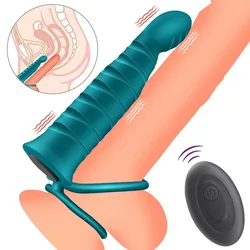 Male Penile Trainer Silicone Vibration Ring Penile Lock Ring Male and Female Shared Vibration Fun Supplies Sex Products