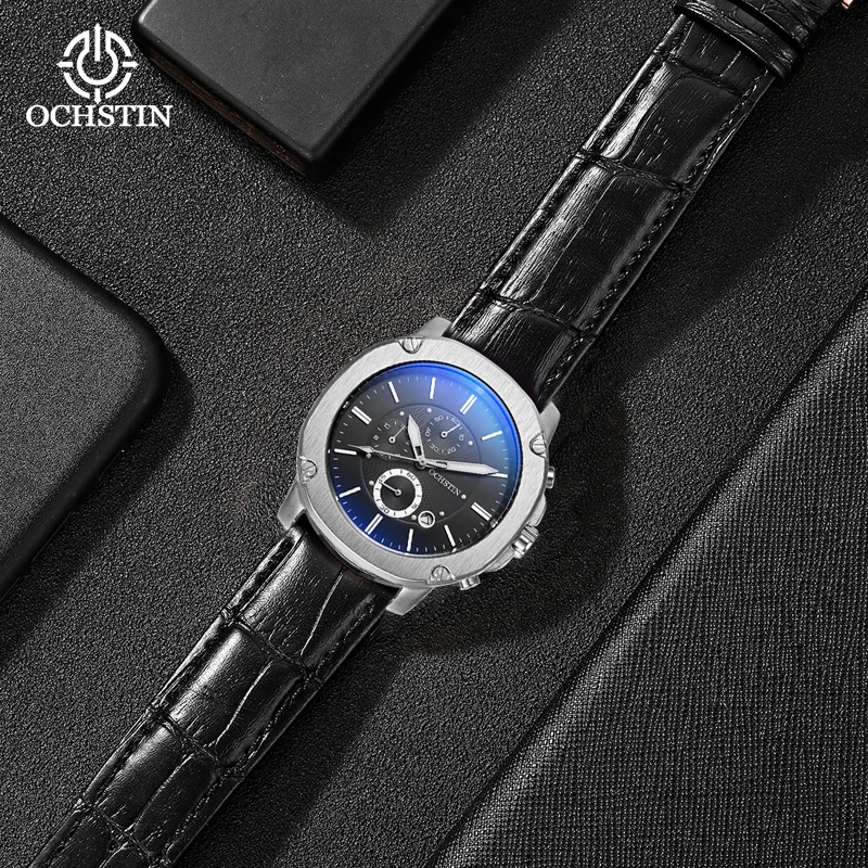 Ochstin's New Product 2024 Pilot Series Personalized Trendy Fashion Multi functional Quartz Movement Men's Quartz Watch