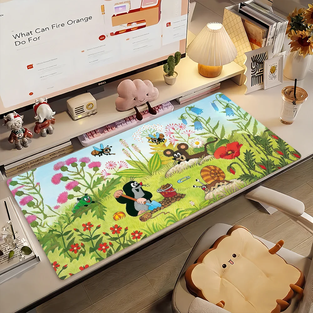 Cartoon S-Story Of M-Moles Krtek MousePad Non-slip Locking Edge PC Laptop Accessories Rubber Office Keyboard Game XXL DeskMat