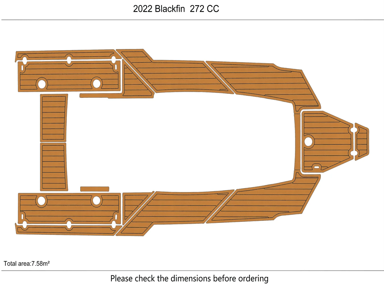2019-2023 Robalo R272 center console 1/4" 6mm EVA foam Non-Slip PVC Teak Decking marine Mat seadek aqua  carpet  Marine Floor