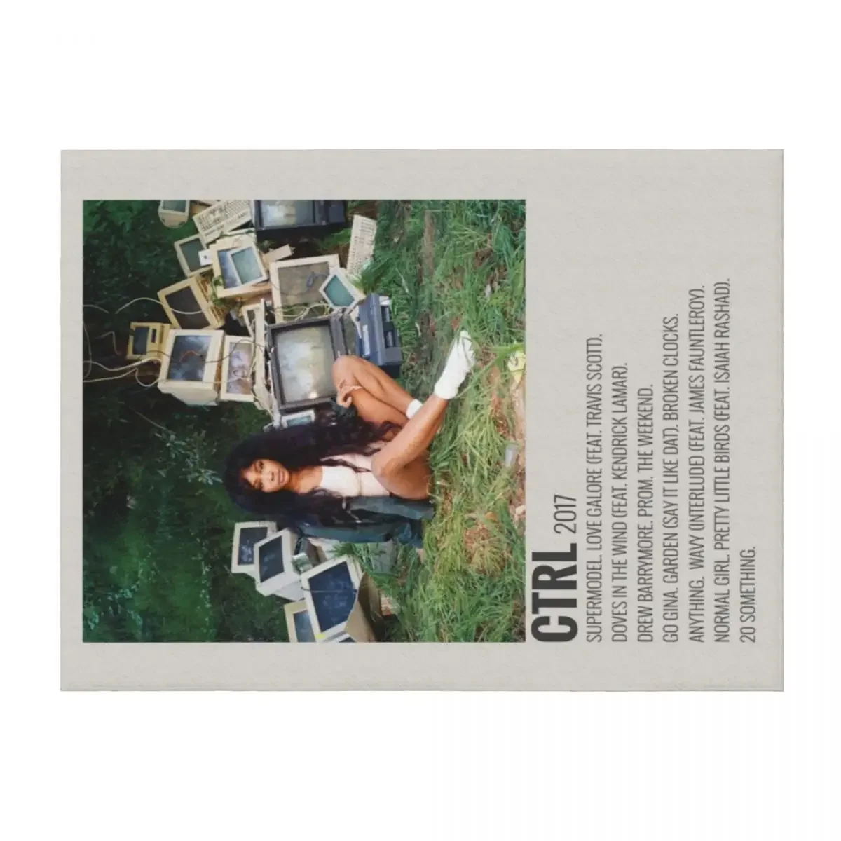 

sza ctrl album Throw Blanket For Decorative Sofa Decoratives Decorative Beds Thin Blankets