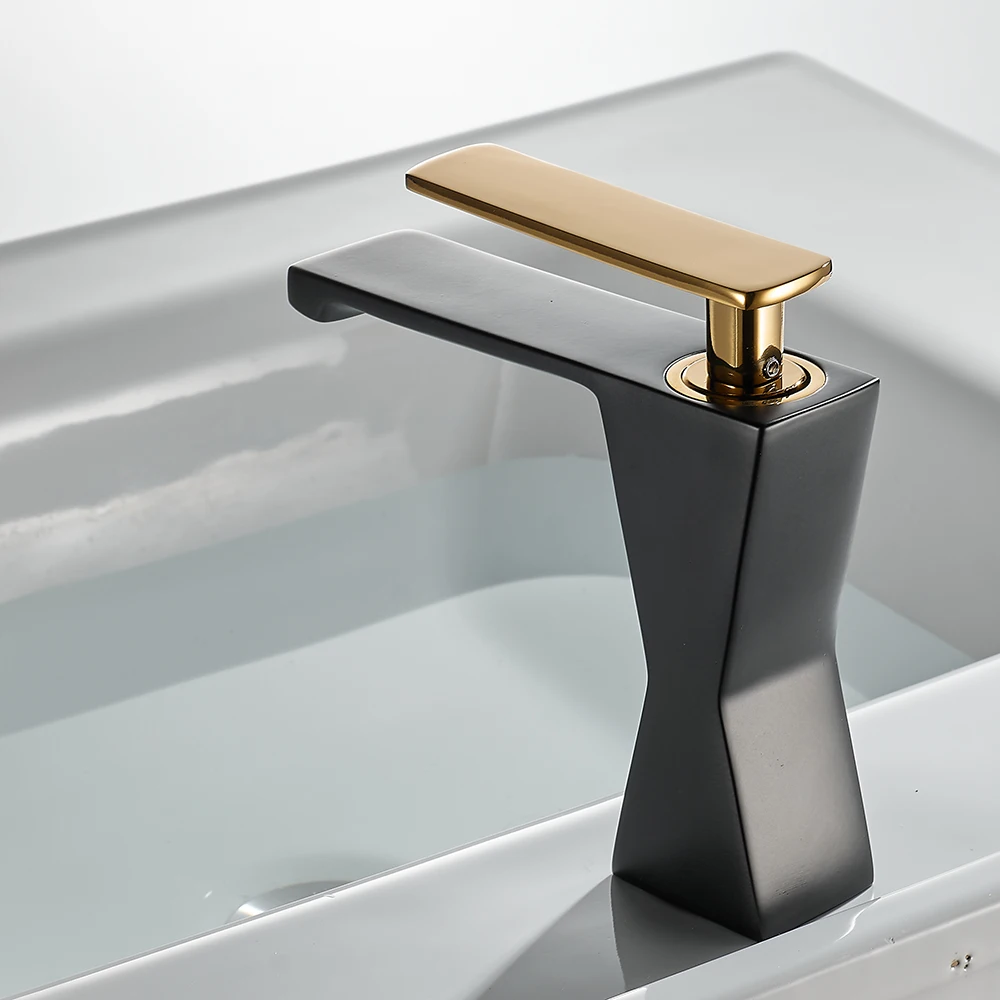 

Modern Basin Faucets Bathroom Black Mixer Tap Brass Washbasin Faucet Single Handle Elegant Crane For Bathroom