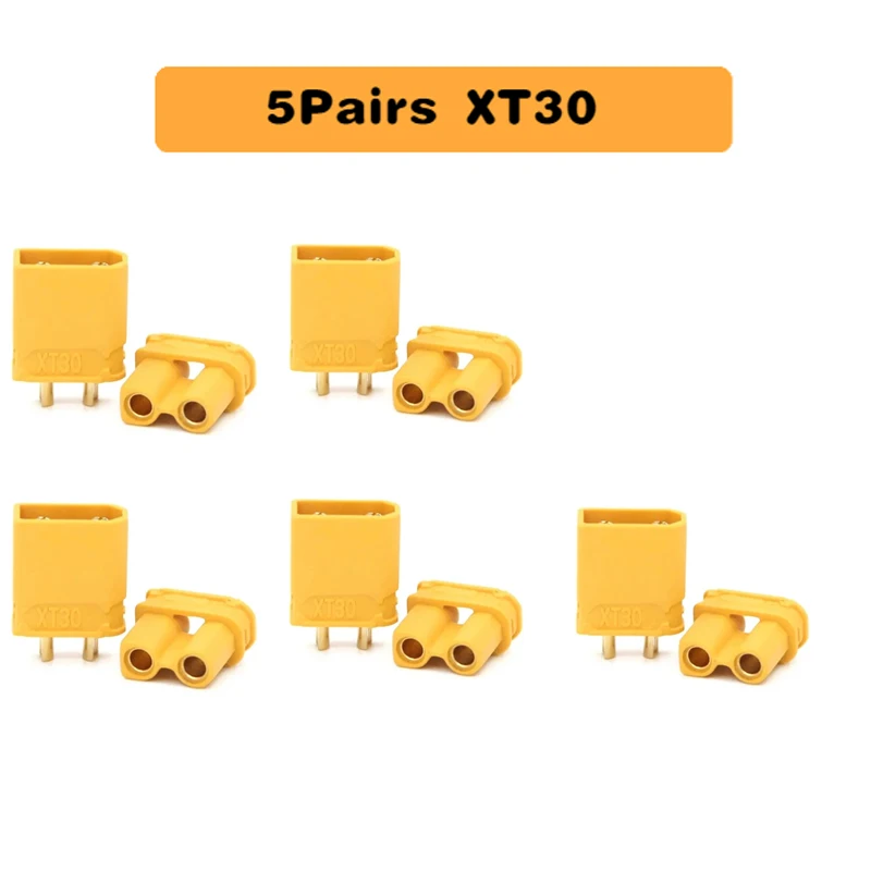 5/10pairs XT30 XT 30 Bullet Connectors Plug For RC Quadcopter FPV Racing Drone Lipo Battery Quadcopter Car Boat DIY Accessories